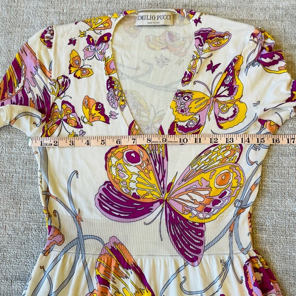 SOLD- Emilio Pucci Butterfly Silk Dress - Picture 6 of 10